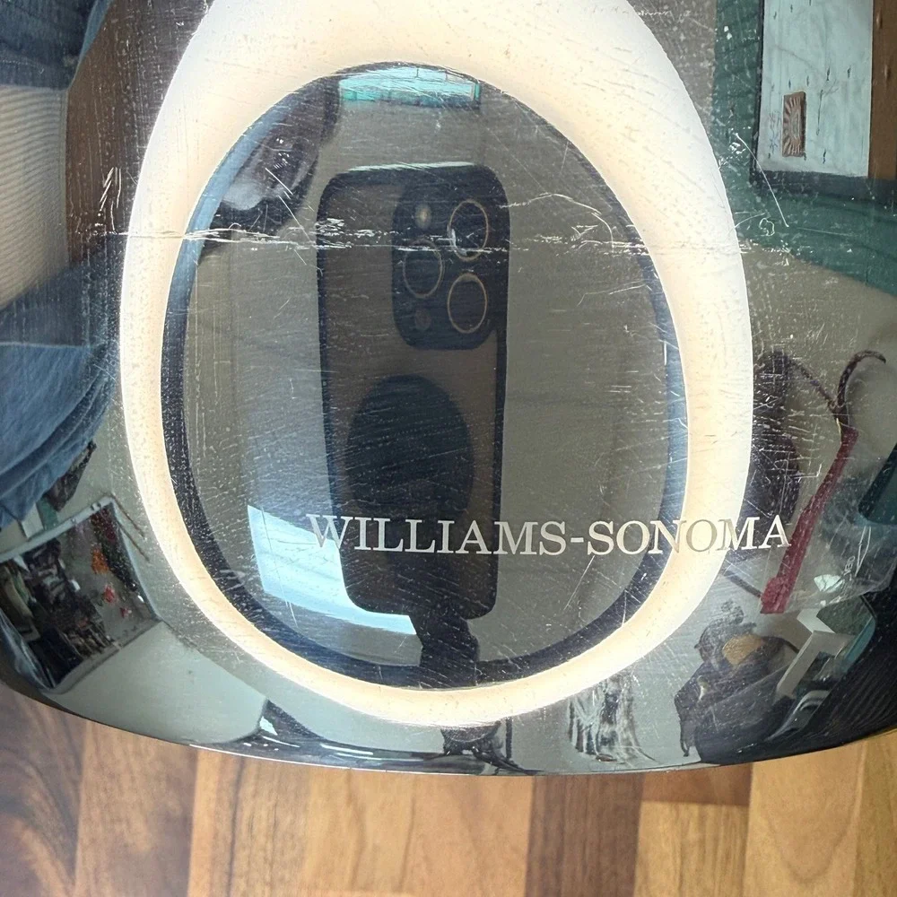 Williams Sonoma Polished Stainless Steel Double Wall Wine Chiller Silver Mirror